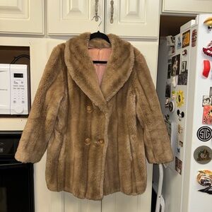Vintage 60s Aleutian Real Fur Coat